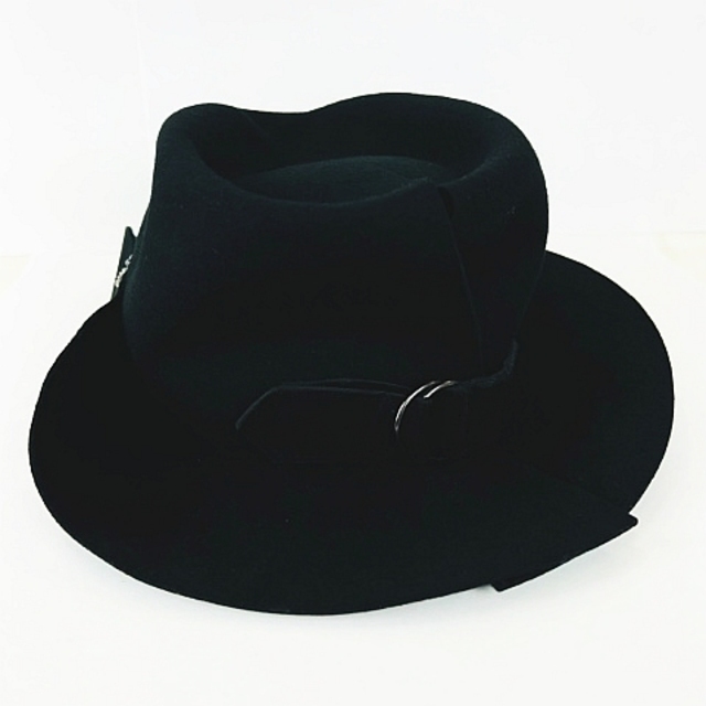 Vivienne Westwood(ヴィヴィアンウエストウッド)のVivienne Westwood ウール ハット アシンメトリー 帽子 黒 F メンズの帽子(その他)の商品写真