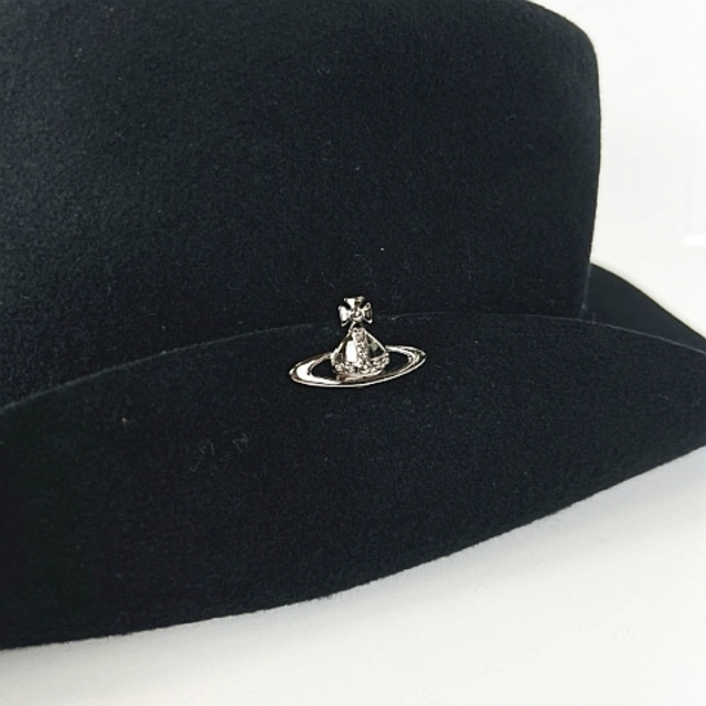 Vivienne Westwood ウール ハット アシンメトリー 帽子 黒 F