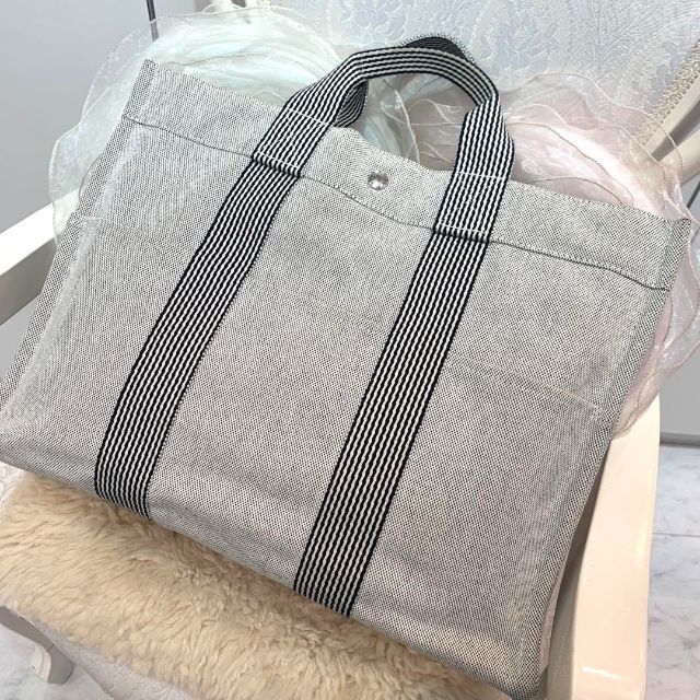 ☆美品☆HERMES ニューフールトゥMM トートバッグ グレー 1