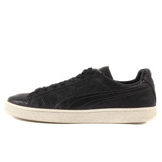 プーマ(PUMA)のPUMA プーマ スネークスキン レザー ローカット スニーカー STATES ステイツ イタリア製 UK ブラック 黒 28.0cm 【メンズ】【中古】(スニーカー)