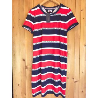 トミーヒルフィガー(TOMMY HILFIGER)のUS限定モデル！キュート♡トリコボーダー/ワンピース【S】トミー/Tシャツ(ロングワンピース/マキシワンピース)