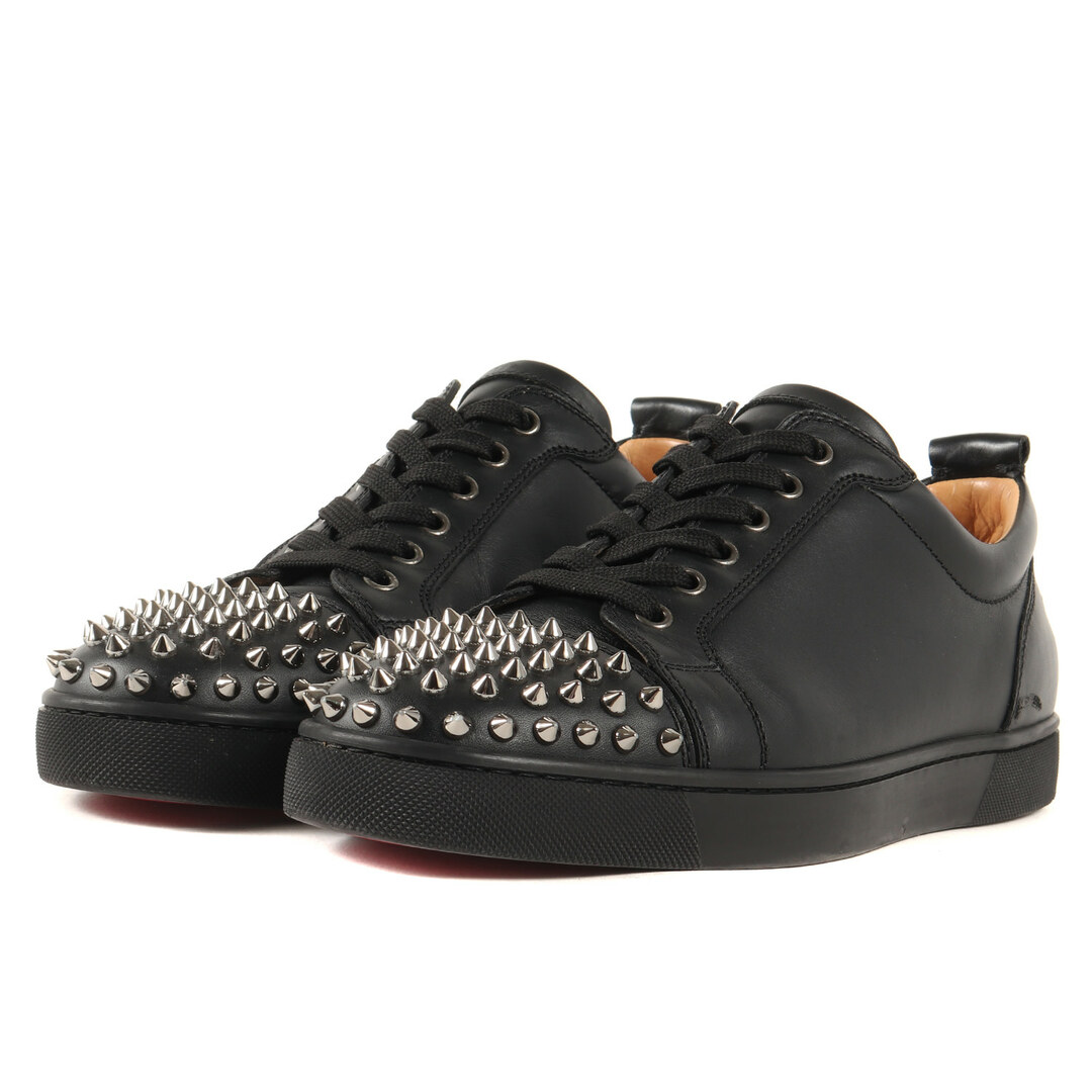 Christian Louboutin クリスチャンルブタン スニーカー サイズ：41 スパイクスタッズ ローカット レザー LOUIS JUNIOR  SPIKES FLAT ブラック 黒 シューズ 靴【メンズ】【中古】