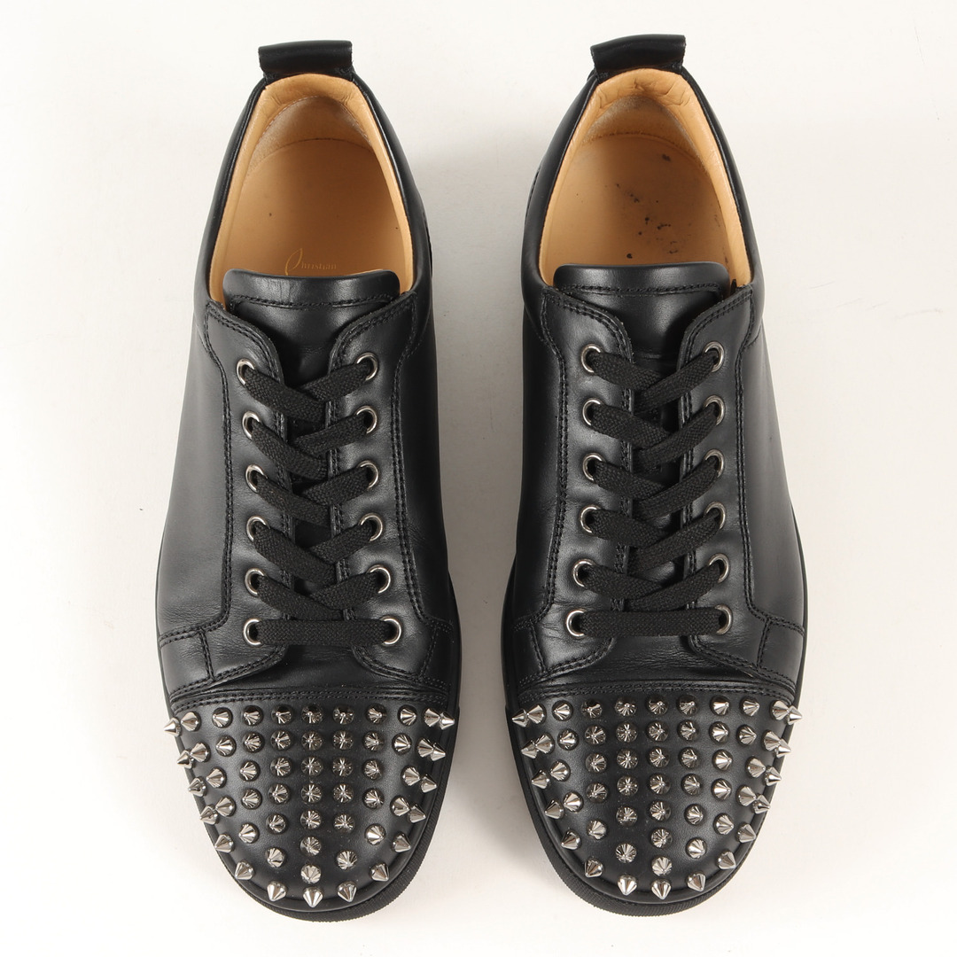 Christian Louboutin クリスチャンルブタン スニーカー サイズ：41 スパイクスタッズ ローカット レザー LOUIS JUNIOR  SPIKES FLAT ブラック 黒 シューズ 靴【メンズ】【中古】