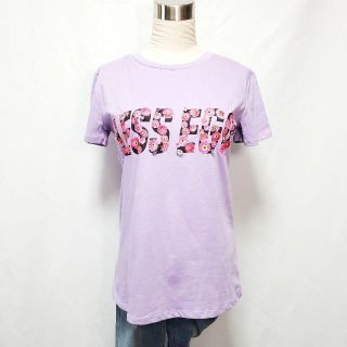 ザラ(ZARA)のZARA TRAFALUC　ザラトラファルック　ビジューTシャツ　ラベンダーM(Tシャツ(半袖/袖なし))