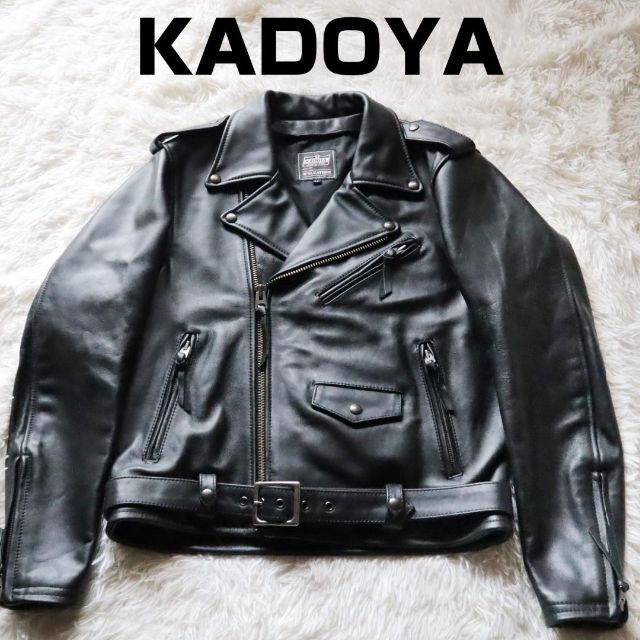 カドヤ KADOYA ダブルライダースジャケット XLサイズ 本革 牛革 レザー