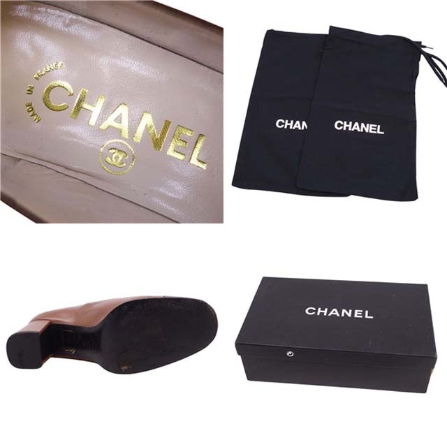 CHANEL(シャネル)のVintage シャネル パンプス バイカラー ココマーク 37 ブラウン レディースの靴/シューズ(ハイヒール/パンプス)の商品写真