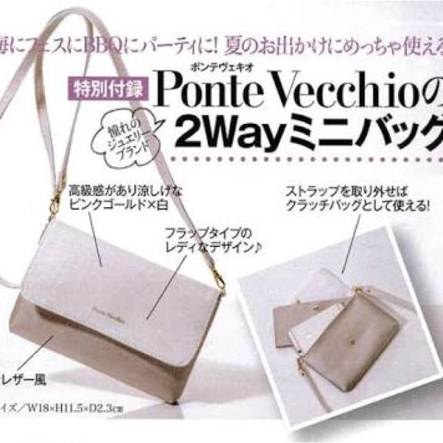 PonteVecchio(ポンテヴェキオ)の【美人百花付録】PonteVecchio2wayミニバッグ レディースのバッグ(ショルダーバッグ)の商品写真
