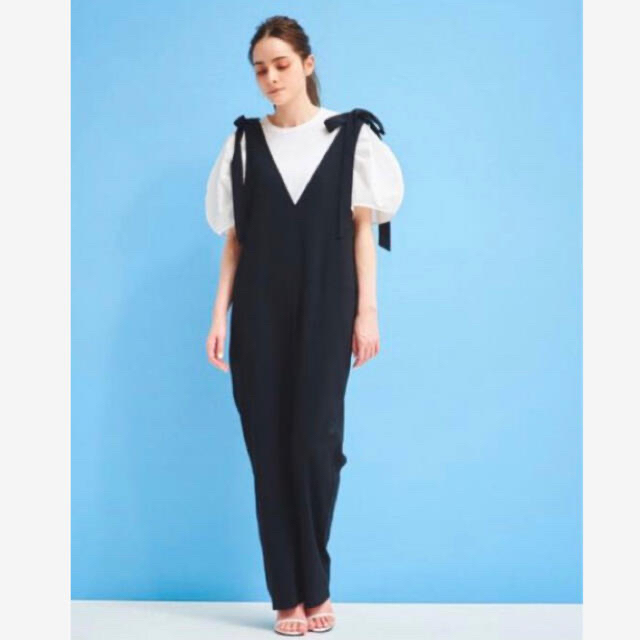 【当店一番人気】 Drawer - yori トリアセリボンサロペット ブラック36 サロペット/オーバーオール 【当店一番人気】 Drawer - yori トリアセリボンサロペット ブラック36 サロペット/オーバーオール