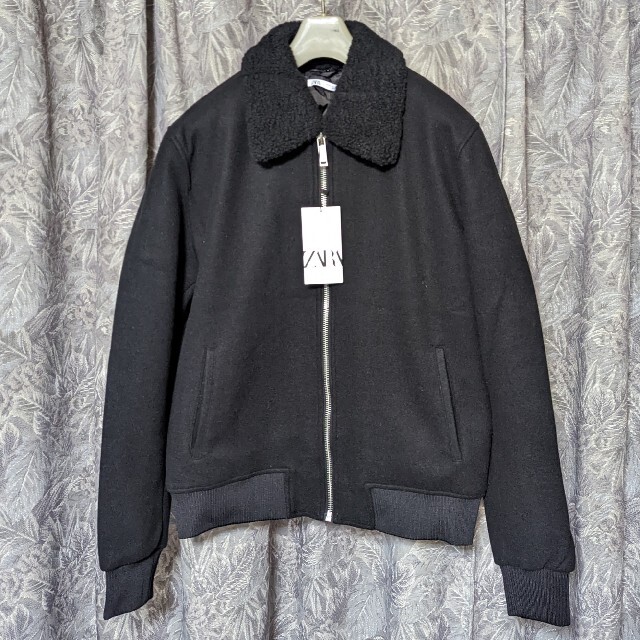 ZARA - ZARAボア襟着脱可能ボンバージャケットの通販 by Mino's shop