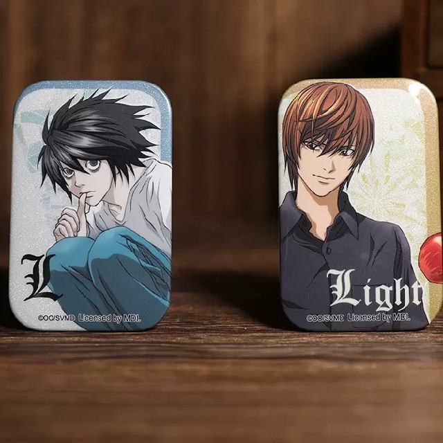 DEATH NOTE デスノート 中国限定 スクエア缶バッジB 全2種セット DEATH NOTE デスノート 中国限定 スクエア缶バッジB 全2種セット