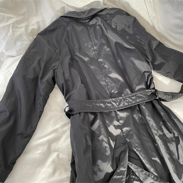高級英国製【BURBERRY】希少 Aライン ステンカラーコート ブラック/黒 - 5