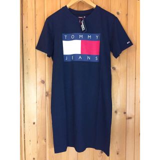 トミーヒルフィガー(TOMMY HILFIGER)のUS限定モデル！ゆるふわ♡ロング丈フラッグ/ワンピース【XS】トミー/パーカー(ロングワンピース/マキシワンピース)