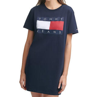 トミーヒルフィガー(TOMMY HILFIGER)のUS限定モデル！ゆるふわ♡ロング丈フラッグ/ワンピース【S】トミー/パーカー(ロングワンピース/マキシワンピース)