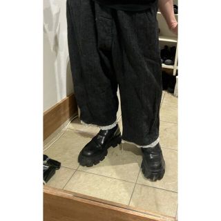 Marc Point バックベルト サルエルパンツ ワイド バギー レイヤードの