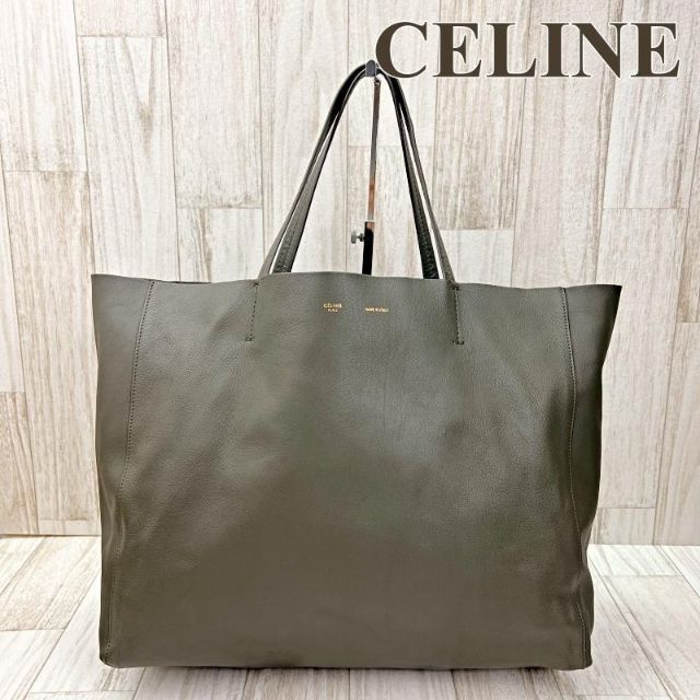 いいスタイル celine グレー ホリゾンタルカバ トートバッグ CELINE
