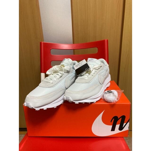 ナイキ サカイ Sacai NIKE LD Waffle White Nylon靴/シューズ