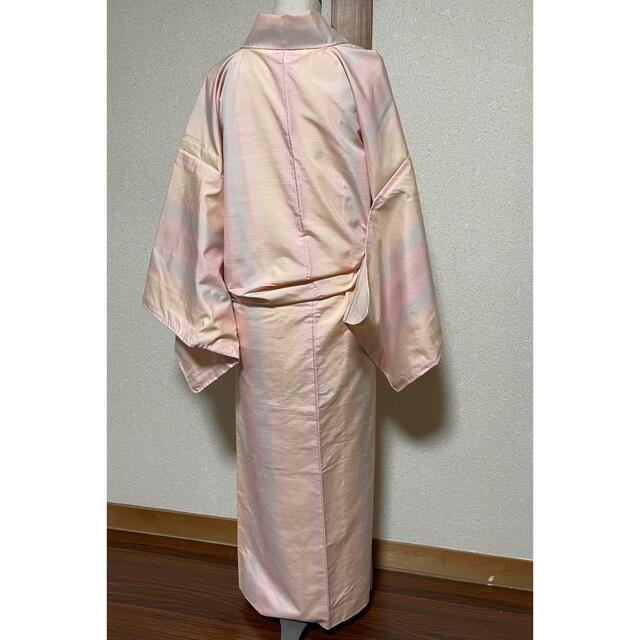 喜ばれる誕生日プレゼント 作家 手紬紅花絣 紅花紬 m3606 着物