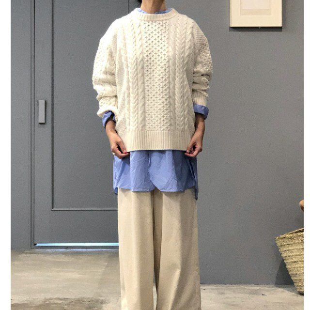 TOUJOURS Fisherman Sweater トゥジュー アランニット