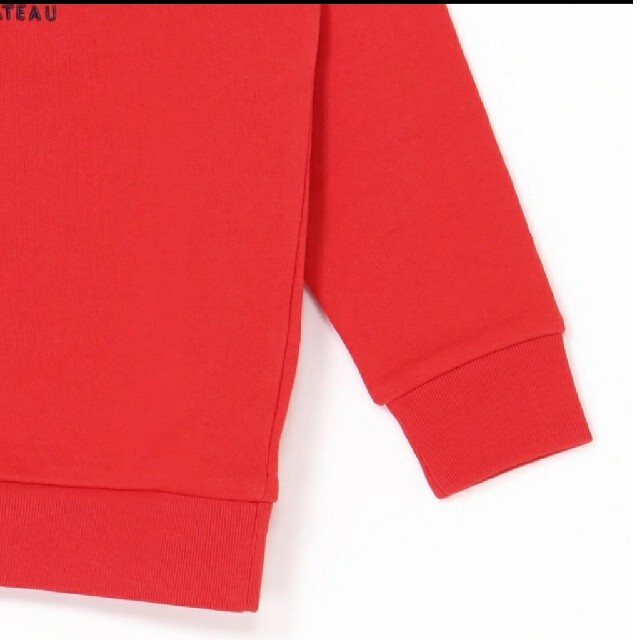 PETIT BATEAU(プチバトー)の値下げしました！新品タグ付き プチバトー 長袖プルオーバー 赤トレーナー キッズ/ベビー/マタニティのキッズ服男の子用(90cm~)(ジャケット/上着)の商品写真