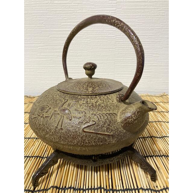 新品、未使用品、栞付　南部宝生堂　丸平鶴文様　南部鉄瓶　売約済み エンタメ/ホビーの美術品/アンティーク(金属工芸)の商品写真