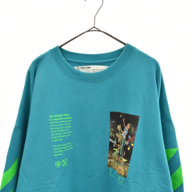 OFF-WHITE(オフホワイト)のOFF-WHITE オフホワイト 20SS PASCAL PAINTING OVER CREWNECK パスカル ペインティング クルーネック スウェット トレーナー パーカー ライトブルー OMBA035R20E30014 メンズのトップス(スウェット)の商品写真