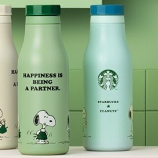 Starbucks Coffee - スタバ スヌーピー ステンレスロゴボトル473ml ２ 