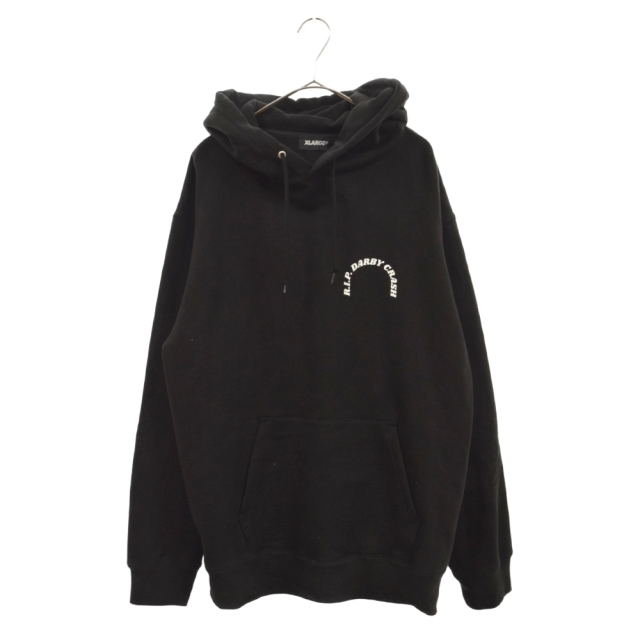 XLARGE(エクストララージ)のX-LARGE エクストララージ ×PLEASURES RIP DARBY PULLOVER HOODED SWEAT スウェット プルオーバーパーカー ブラック 01183232 メンズのトップス(パーカー)の商品写真