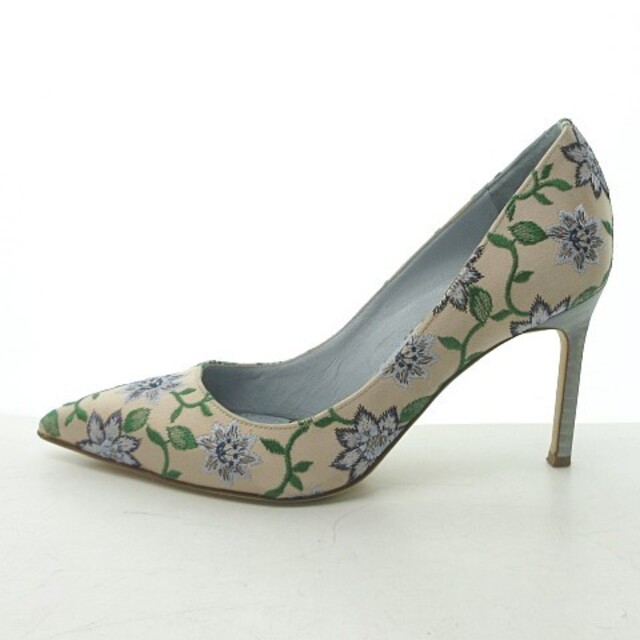 初回限定】 MANOLO BLAHNIK 花柄サテンパンプス otdelobrazov