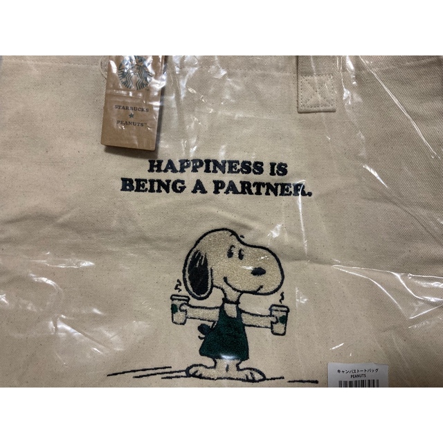 期間限定sale Starbucks Snoopy キャンバストートバッグ 4