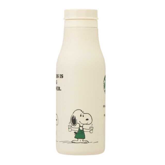 ステンレスロゴボトル スタバ　PEANUTS オフホワイト　スヌーピー キッズ/ベビー/マタニティの授乳/お食事用品(水筒)の商品写真