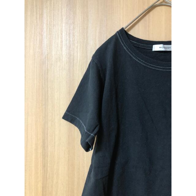 moussy(マウジー)のMOUSSY マウジー　RERUM GARMENT DYE Tシャツ　黒 レディースのトップス(Tシャツ(半袖/袖なし))の商品写真