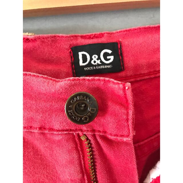 DOLCE&GABBANA(ドルチェアンドガッバーナ)のD&G チノパン ピンク レディース 24インチ サイズ38 レディースのパンツ(チノパン)の商品写真