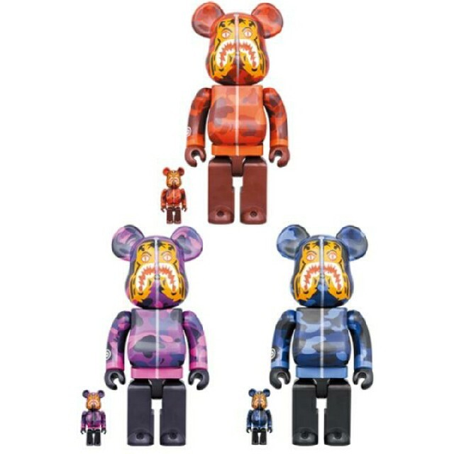 BE@RBRICK BAPE CAMO TIGER 100％ & 400％