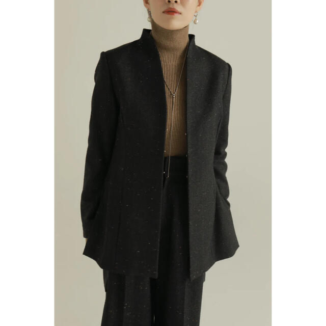 TODAYFUL(トゥデイフル)のlouren waistshape color nep tweed jacket レディースのジャケット/アウター(ノーカラージャケット)の商品写真