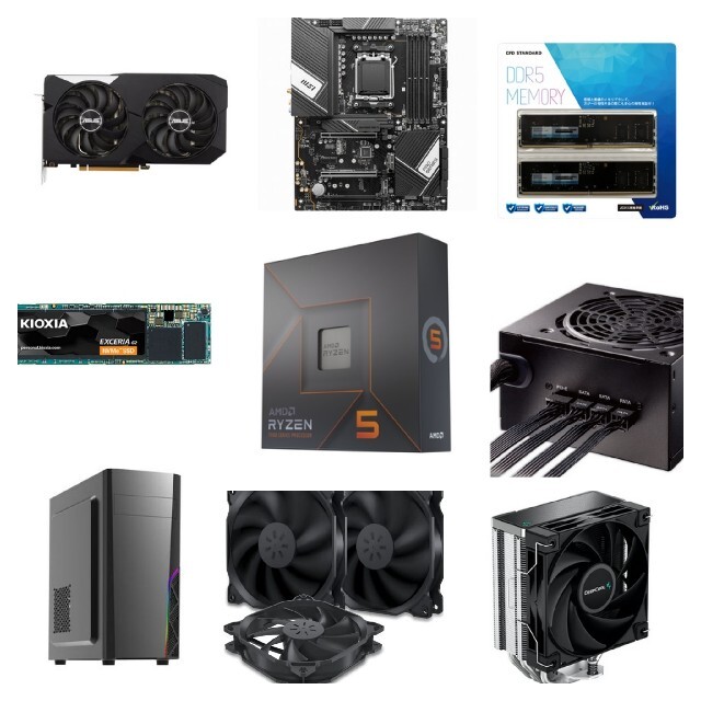 PC/タブレット 新品自作ゲーミングPC RYZEN5 7600X RX6650XT DDR5 即納