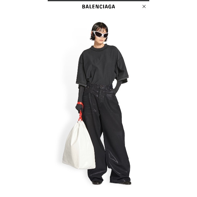 BALENCIAGA コーティング デニム パンツ　ジーンズ