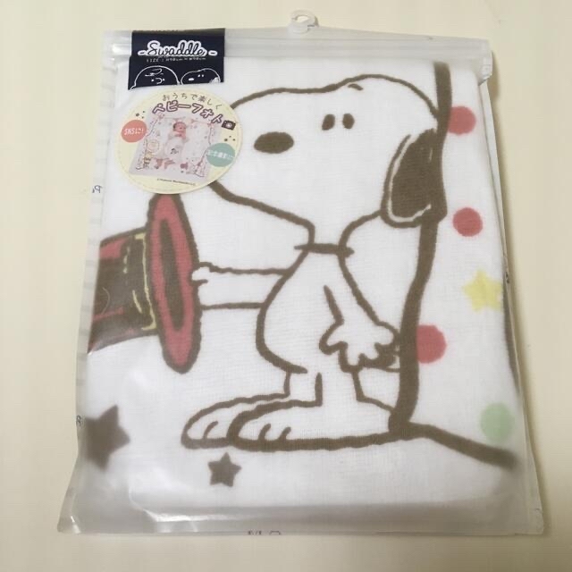 SNOOPY(スヌーピー)のあずきさま☆スヌーピーおぼろタオル　スタイ2枚組　セット キッズ/ベビー/マタニティのこども用ファッション小物(おくるみ/ブランケット)の商品写真