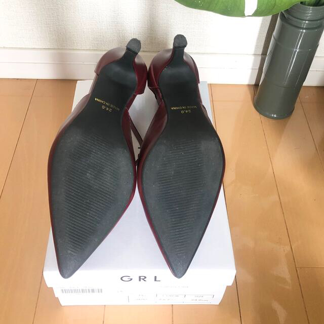 GRL(グレイル)の GRL ストラップ  パンプス  ボルドー 赤 24cm 【箱付き】 レディースの靴/シューズ(ハイヒール/パンプス)の商品写真