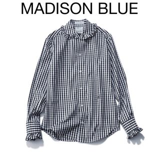 マディソンブルー(MADISONBLUE)の【MADISON BLUE】ギンガムチェックラウンドカラーフリルシャツ/01(シャツ/ブラウス(長袖/七分))