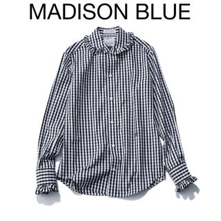 マディソンブルー(MADISONBLUE)の【MADISON BLUE】ギンガムチェックラウンドカラーフリルシャツ/01(シャツ/ブラウス(長袖/七分))