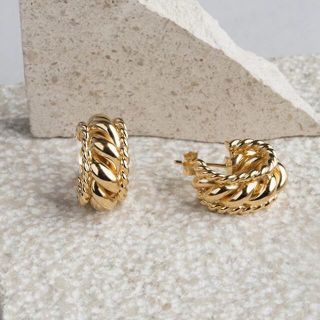 アダムエロぺ(Adam et Rope')のTwist knit pierce No.948(ピアス)