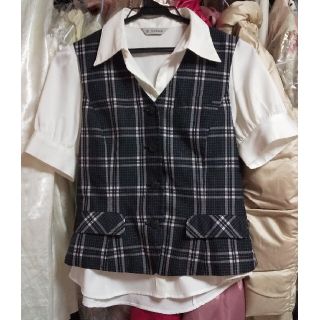 事務服用ベスト・半袖ブラウス(ベスト/ジレ)