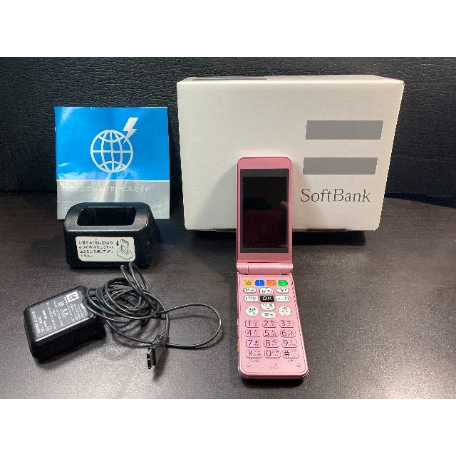 SHARP(シャープ)のかんたん携帯 108SH ピンク Softbank スマホ/家電/カメラのスマートフォン/携帯電話(携帯電話本体)の商品写真