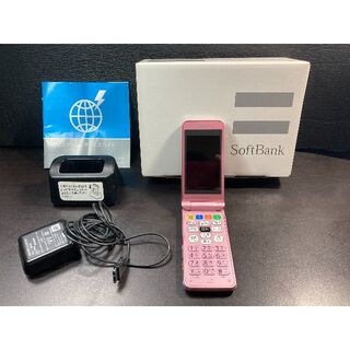 シャープ(SHARP)のかんたん携帯 108SH ピンク Softbank(携帯電話本体)