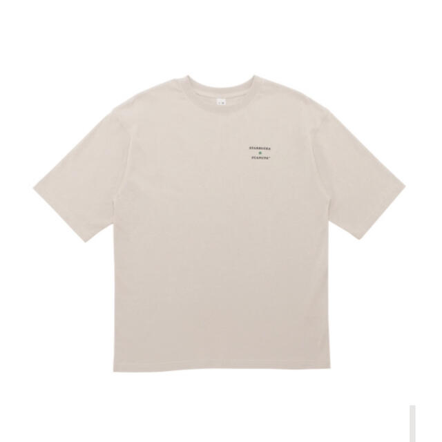 Tシャツ(半袖/袖なし)スターバックス　オーバーサイズTシャツ PEANUTS グレー S-M