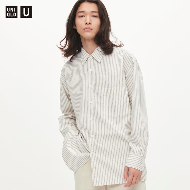 UNIQLO(ユニクロ)のUNIQLO U オーバーサイズシャツ NATURAL L メンズのトップス(シャツ)の商品写真