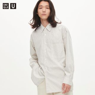 ユニクロ(UNIQLO)のUNIQLO U オーバーサイズシャツ NATURAL L(シャツ)