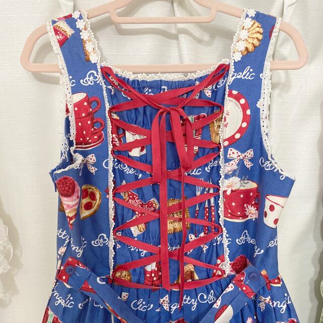 Angelic Pretty♡French Cafe JSK+KCセット アオ - ひざ丈ワンピース