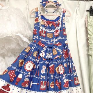 Angelic Pretty☆French Cafe柄ワンピース＋カチューシャ