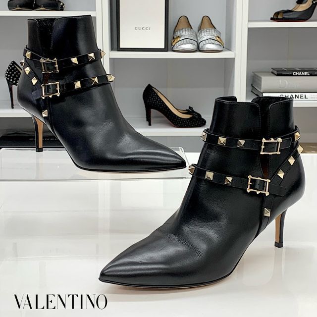 VALENTINO - 4819 ヴァレンティノ ロックスタッズ レザー ショート